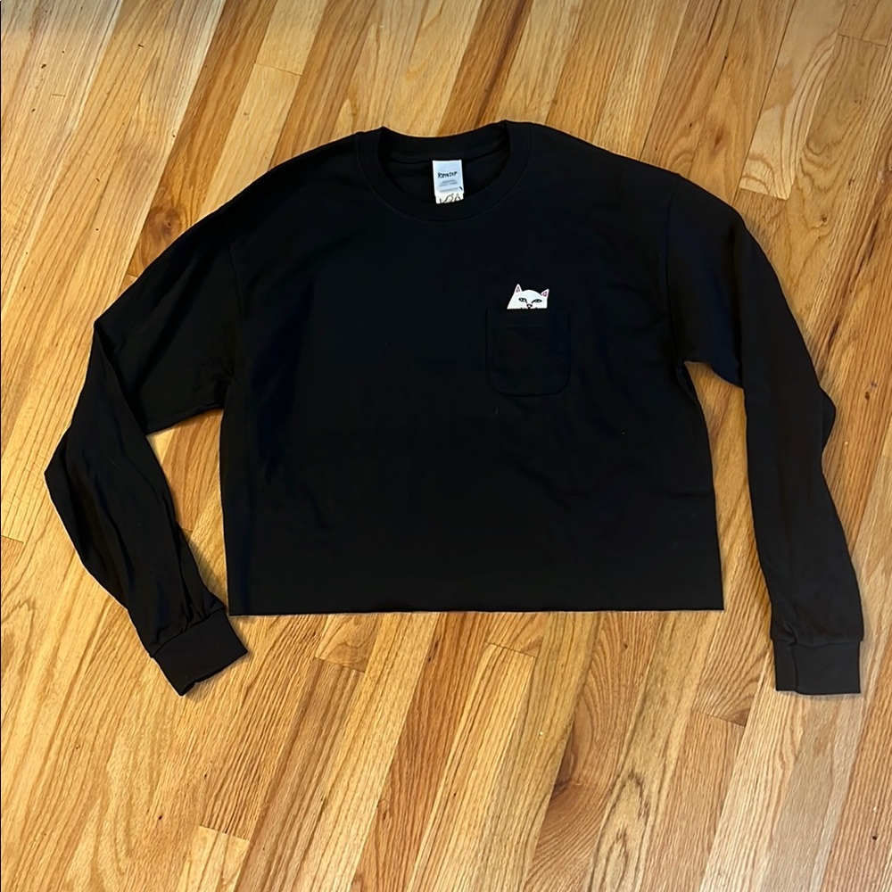 Ripndip Black Long Sleeve crop top Shirt